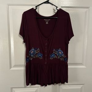 A peplum top from AEO